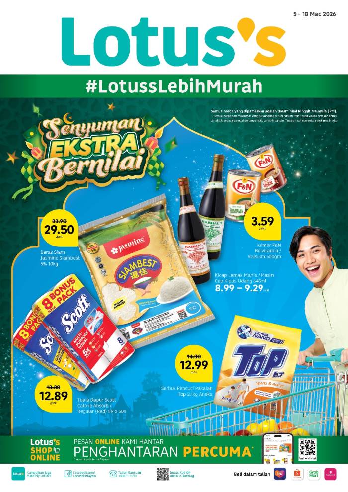 Promosi & Katalog Lotus’s (5 Mac – 18 Mac 2026): Jualan Murah Lotus’s
